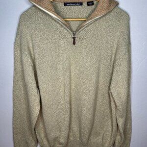 Northern Isles Men's Zip-Up Sweater - Beige